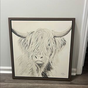 Framed Highland Cow Art Print